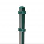 Eckpfosten mit Clip gekürzt 630 | Grün RAL 6005 | Links